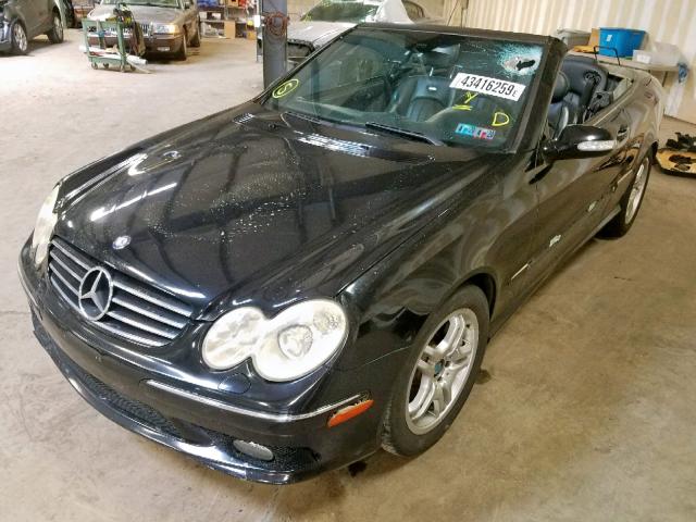 WDBTK76G34T024817 - 2004 MERCEDES-BENZ CLK 55 AMG BLACK photo 2