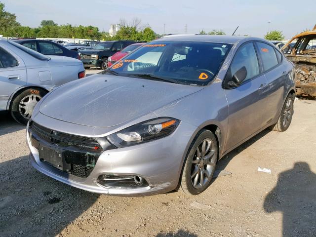 1C3CDFBB1ED707373 - 2014 DODGE DART SXT GRAY photo 2