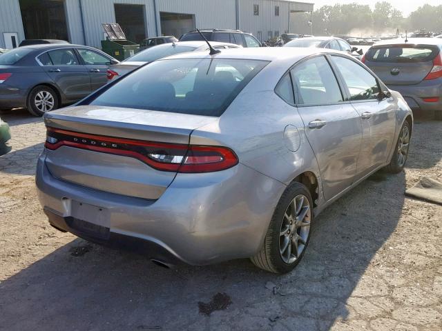 1C3CDFBB1ED707373 - 2014 DODGE DART SXT GRAY photo 4