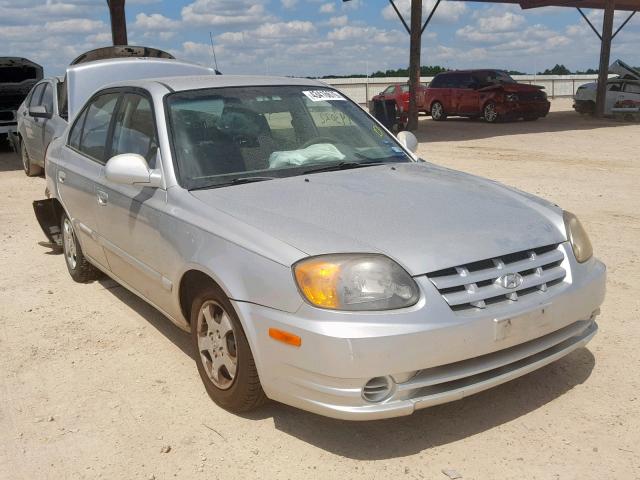 KMHCG45C24U519211 - 2004 HYUNDAI ACCENT GL SILVER photo 1