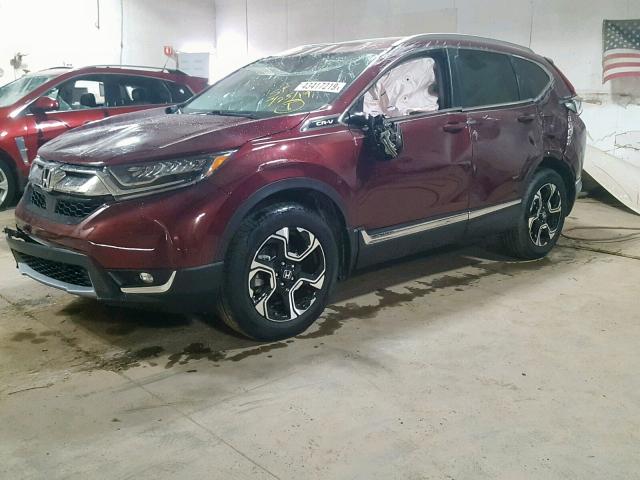 5J6RW2H94HL035746 - 2017 HONDA CR-V TOURI MAROON photo 2