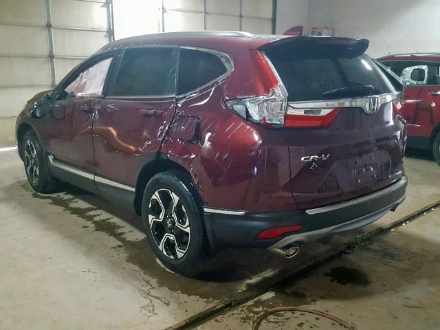 5J6RW2H94HL035746 - 2017 HONDA CR-V TOURI MAROON photo 3