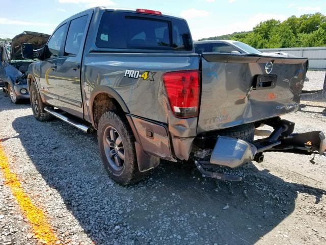 1N6BA0EC9FN508615 - 2015 NISSAN TITAN S GRAY photo 3