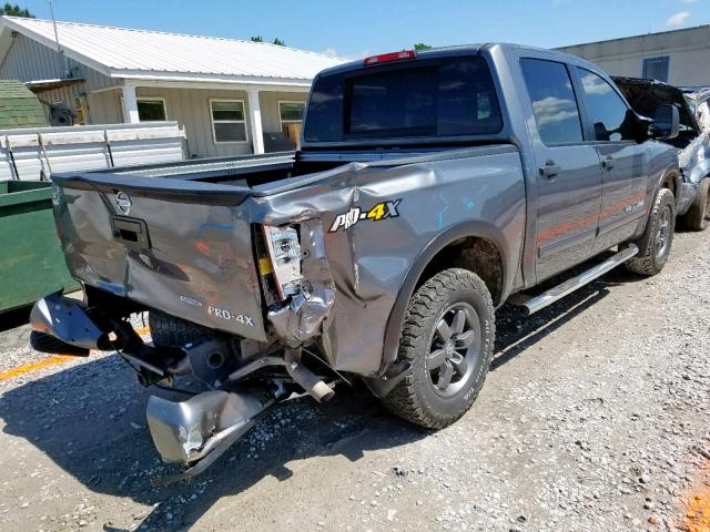 1N6BA0EC9FN508615 - 2015 NISSAN TITAN S GRAY photo 4