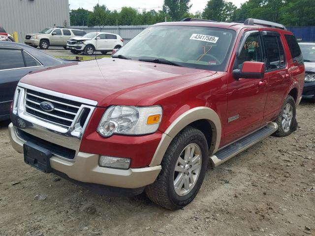 1FMEU74E17UA83736 - 2007 FORD EXPLORER E RED photo 2