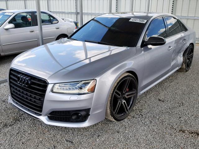 WAUK2AFD3FN008654 - 2015 AUDI S8 QUATTRO SILVER photo 2