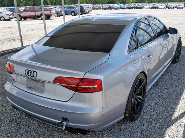 WAUK2AFD3FN008654 - 2015 AUDI S8 QUATTRO SILVER photo 4