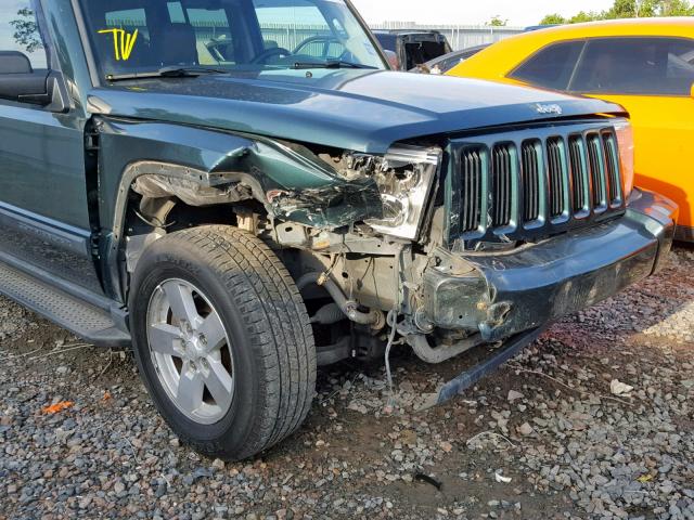 1J8HH48N96C106997 - 2006 JEEP COMMANDER მწვანე ფოტო 9