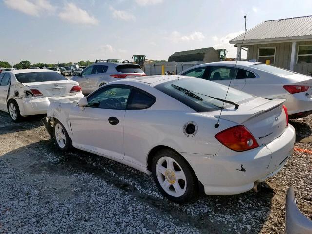 KMHHN65F43U037565 - 2003 HYUNDAI TIBURON GT WHITE photo 3