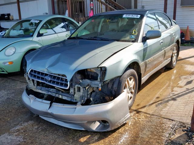 4S3BE686037214424 - 2003 SUBARU LEGACY OUT GREEN photo 2