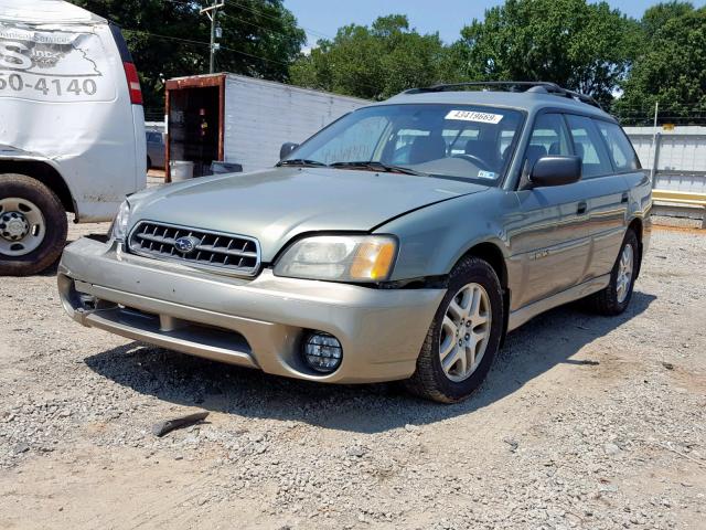 4S3BH675837620421 - 2003 SUBARU LEGACY OUT GREEN photo 2