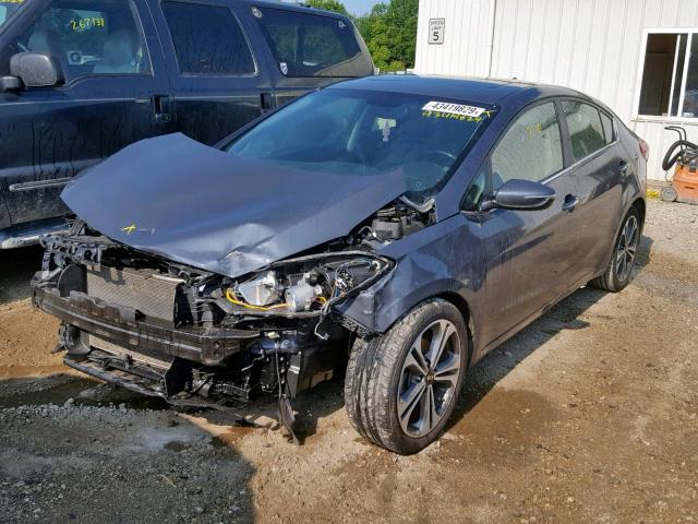 KNAFZ4A88E5174451 - 2014 KIA FORTE EX GRAY photo 2