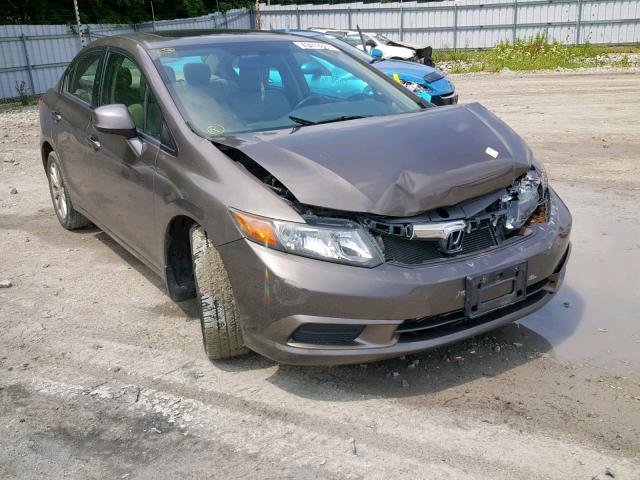 2HGFB2F9XCH007500 - 2012 HONDA CIVIC EXL ნაცრისფერი ფოტო 1