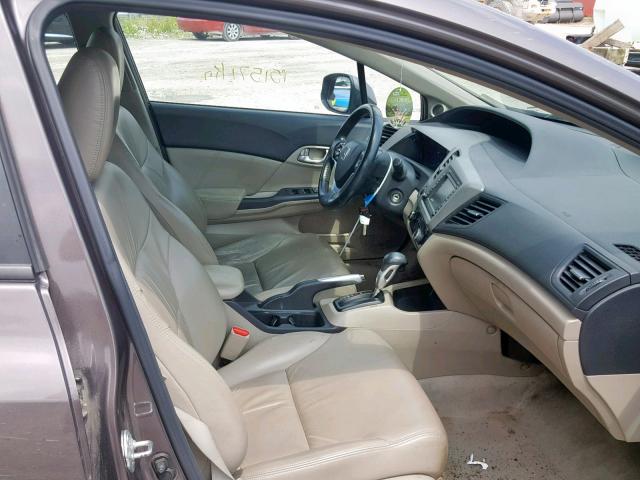 2HGFB2F9XCH007500 - 2012 HONDA CIVIC EXL ნაცრისფერი ფოტო 5