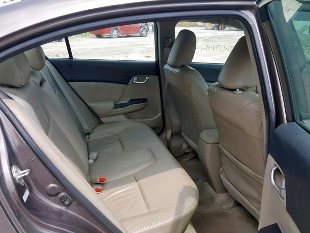 2HGFB2F9XCH007500 - 2012 HONDA CIVIC EXL ნაცრისფერი ფოტო 6