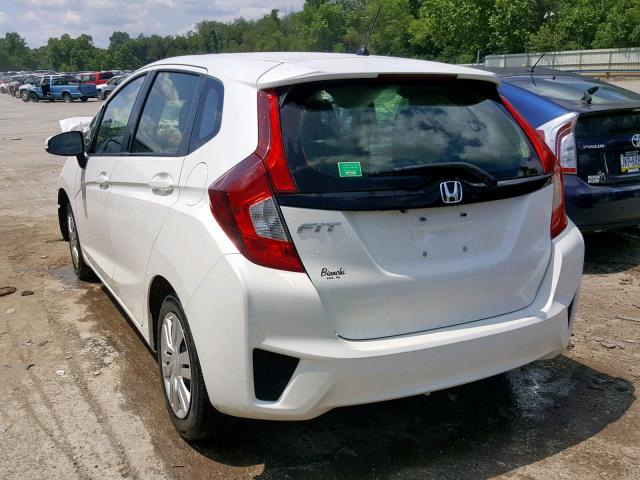 JHMGK5H54GS008038 - 2016 HONDA FIT LX WHITE photo 3