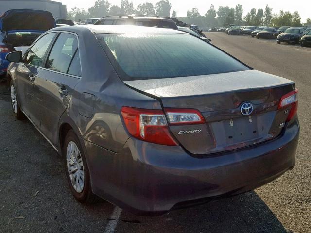 4T1BD1FK7EU116450 - 2014 TOYOTA CAMRY HYBR GRAY photo 3