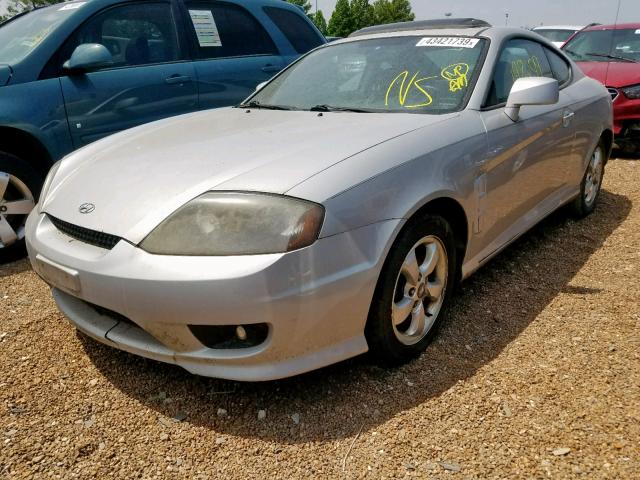 KMHHM65D76U191984 - 2006 HYUNDAI TIBURON GS SILVER photo 2