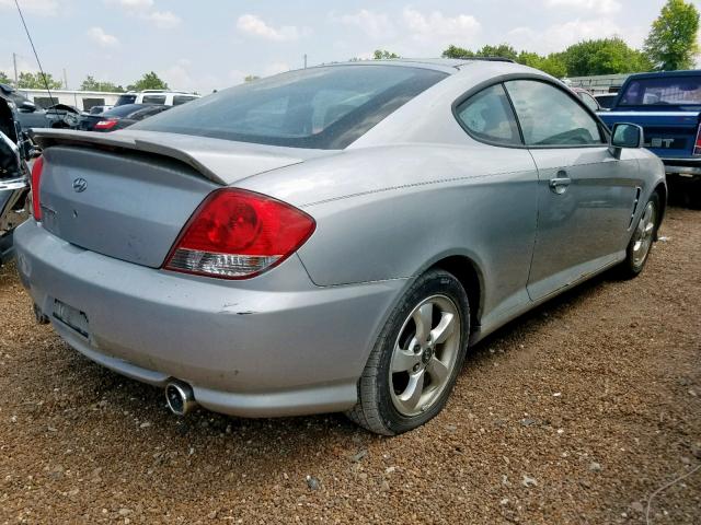 KMHHM65D76U191984 - 2006 HYUNDAI TIBURON GS SILVER photo 4