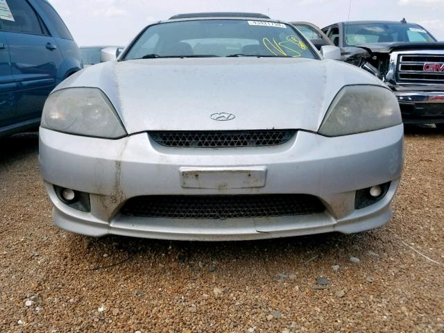 KMHHM65D76U191984 - 2006 HYUNDAI TIBURON GS SILVER photo 9