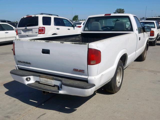 1GTCS14XX38247469 - 2003 GMC SONOMA WHITE photo 4