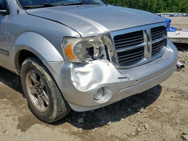 1D8HB48P27F583427 - 2007 DODGE DURANGO SL SILVER photo 9