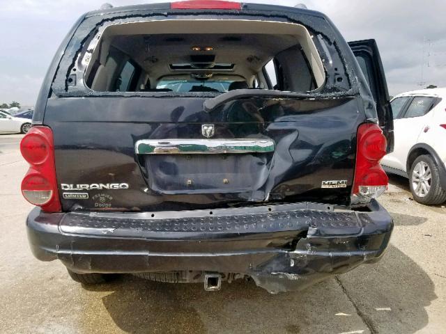 1D4HD58206F180048 - 2006 DODGE DURANGO LI BLACK photo 9