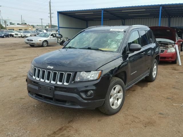 1C4NJCBA3ED539190 - 2014 JEEP COMPASS SP BLACK photo 2