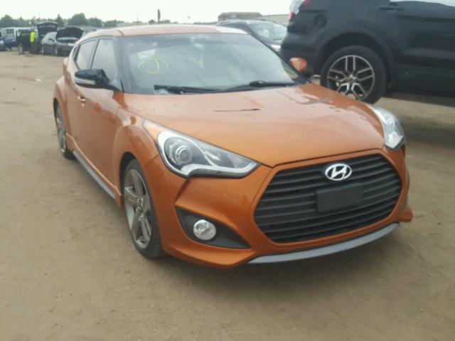 KMHTC6AE7EU195155 - 2014 HYUNDAI VELOSTER T ORANGE photo 1