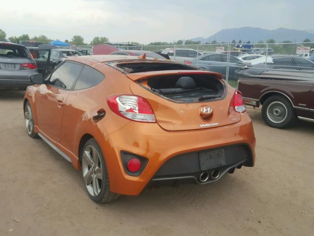 KMHTC6AE7EU195155 - 2014 HYUNDAI VELOSTER T ORANGE photo 3