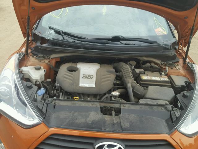 KMHTC6AE7EU195155 - 2014 HYUNDAI VELOSTER T ORANGE photo 7