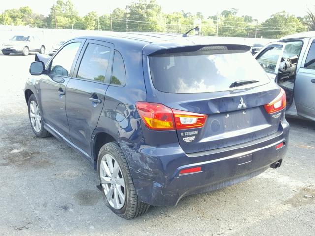 JA4AP4AU1CZ011513 - 2012 MITSUBISHI OUTLANDER BLUE photo 3