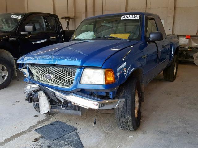 1FTZR15E71PB53569 - 2001 FORD RANGER SUP BLUE photo 2