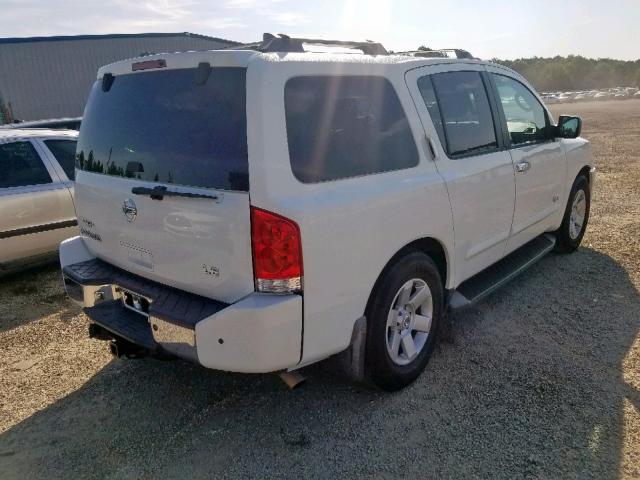 5N1BA08A37N706777 - 2007 NISSAN ARMADA SE WHITE photo 4