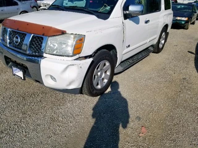 5N1BA08A37N706777 - 2007 NISSAN ARMADA SE WHITE photo 9