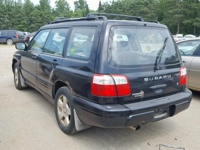 JF1SF65672H715987 - 2002 SUBARU FORESTER S BLACK photo 3