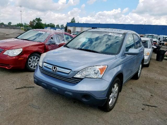 5J6RE48798L019801 - 2008 HONDA CR-V EXL BLUE photo 2