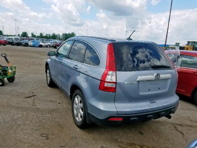 5J6RE48798L019801 - 2008 HONDA CR-V EXL BLUE photo 3