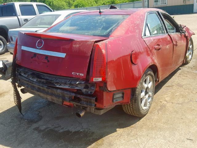 1G6DR57V880205246 - 2008 CADILLAC CTS HI FEA MAROON photo 4