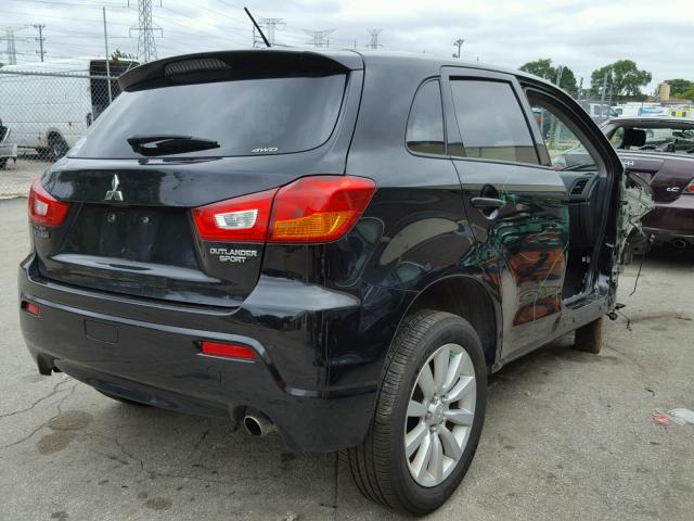 JA4AR4AU4BZ023549 - 2011 MITSUBISHI OUTLANDER BLACK photo 4