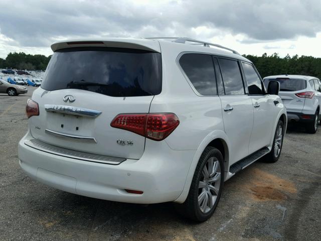 JN8AZ2NFXB9504125 - 2011 INFINITI QX56 WHITE photo 4