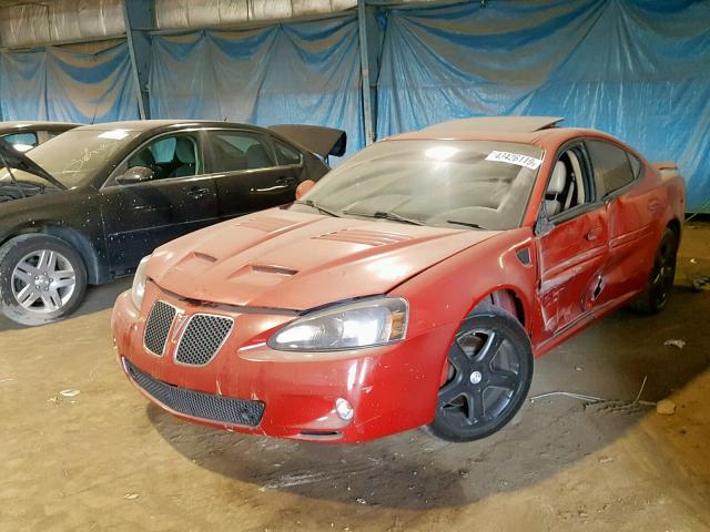 2G2WC58C381125933 - 2008 PONTIAC GRAND PRIX RED photo 2