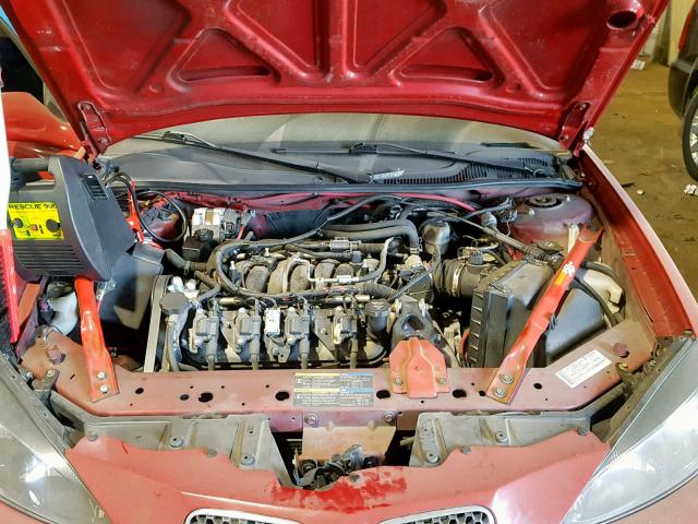 2G2WC58C381125933 - 2008 PONTIAC GRAND PRIX RED photo 7