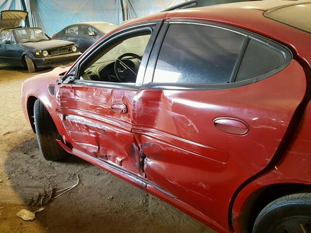 2G2WC58C381125933 - 2008 PONTIAC GRAND PRIX RED photo 9