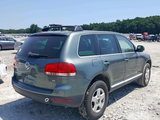 WVGBC77L34D039328 - 2004 VOLKSWAGEN TOUAREG 3. GREEN photo 4