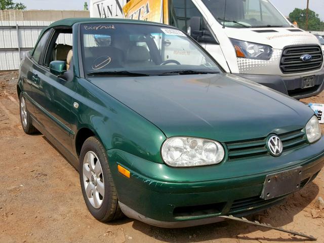 3VWDC21VX2M809162 - 2002 VOLKSWAGEN CABRIO GLX GREEN photo 1