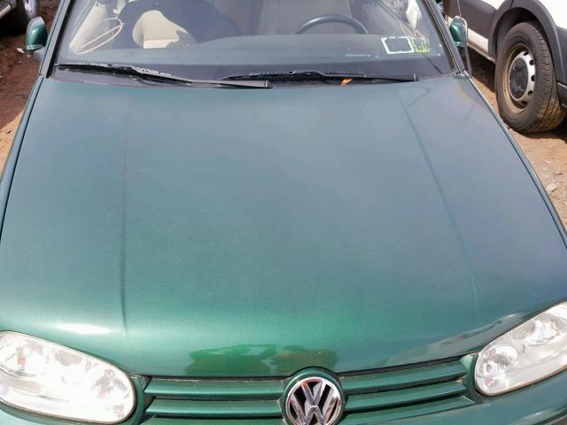 3VWDC21VX2M809162 - 2002 VOLKSWAGEN CABRIO GLX GREEN photo 7