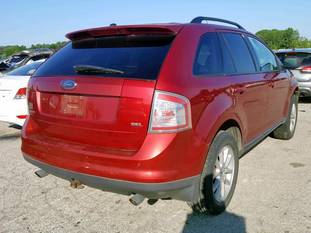 2FMDK39C47BA52021 - 2007 FORD EDGE SEL P RED photo 4