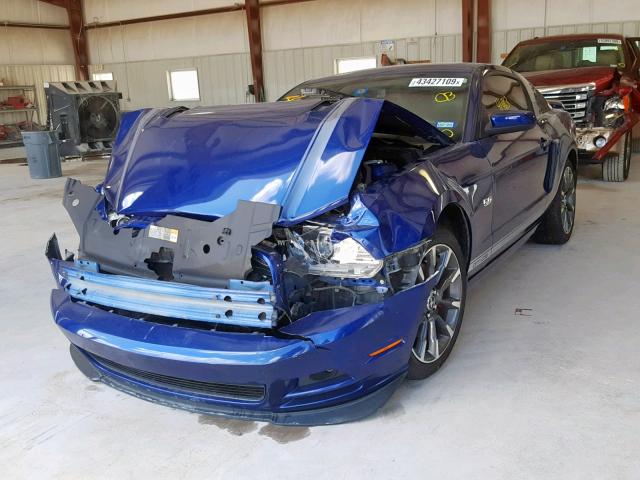 1ZVBP8CF8E5268286 - 2014 FORD MUSTANG GT BLUE photo 2