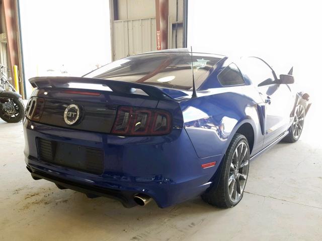 1ZVBP8CF8E5268286 - 2014 FORD MUSTANG GT BLUE photo 4